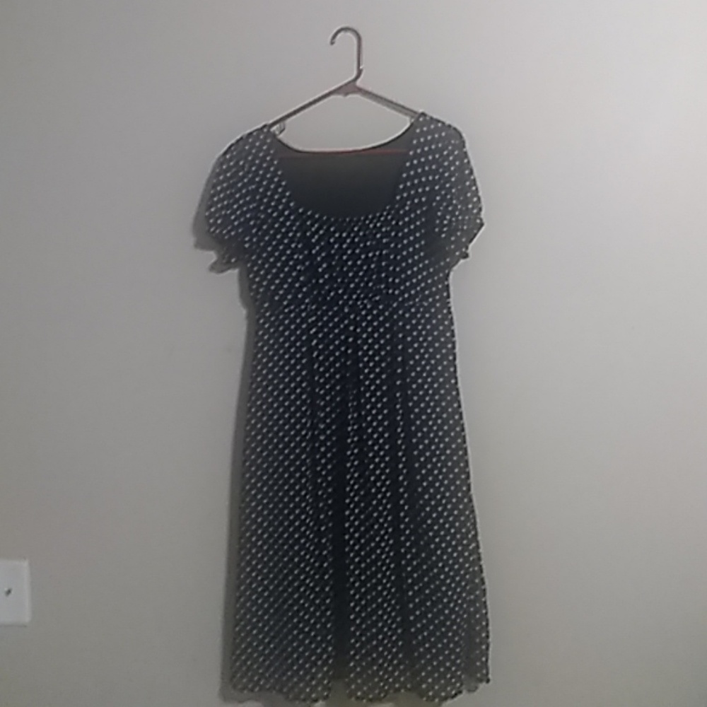 Spring Clearance!!!!  Sheer dress size 8 pokadot